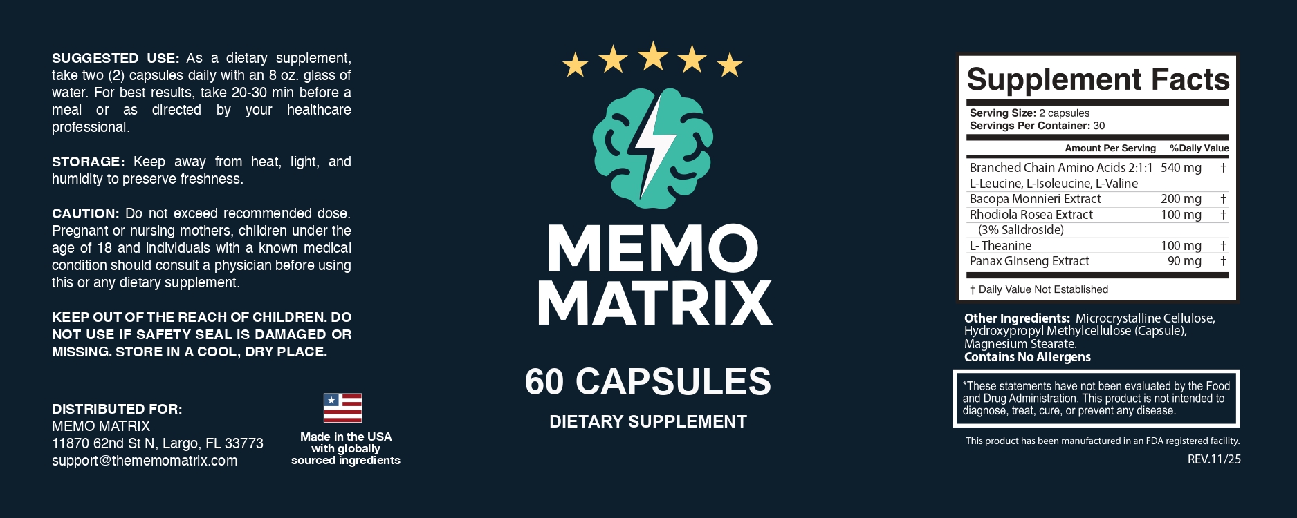 Memo Matrix Label